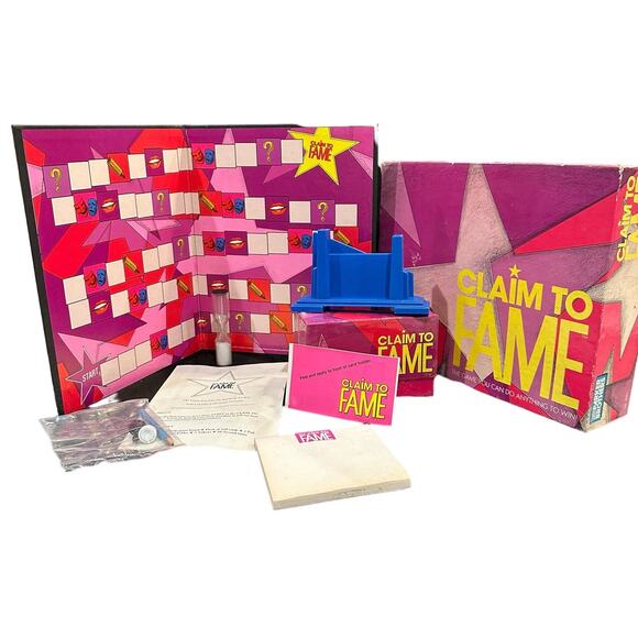 Vintage 1990 CLAIM TO FAME Board game by Parker Brothers   Factory Sealed Inside - Picture 1 of 7